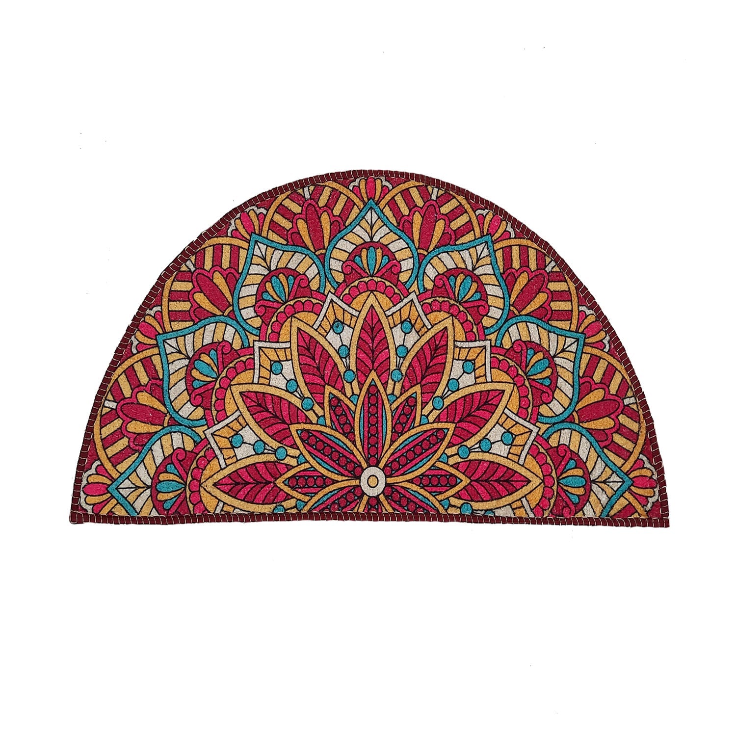 Avioni Home Floor Mats in Beautiful Rangoli Design | Anti Slip, Durable & Washable | Outdoor & Indoor