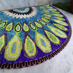Avioni Home Floor Mats in Beautiful  Rangoli Design | Anti Slip, Durable & Washable | Outdoor & Indoor