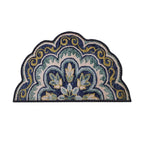 Avioni Home Floor Mats in Beautiful Rangoli Design | Semi Round Petals | Anti Slip, Durable & Washable | Outdoor & Indoor