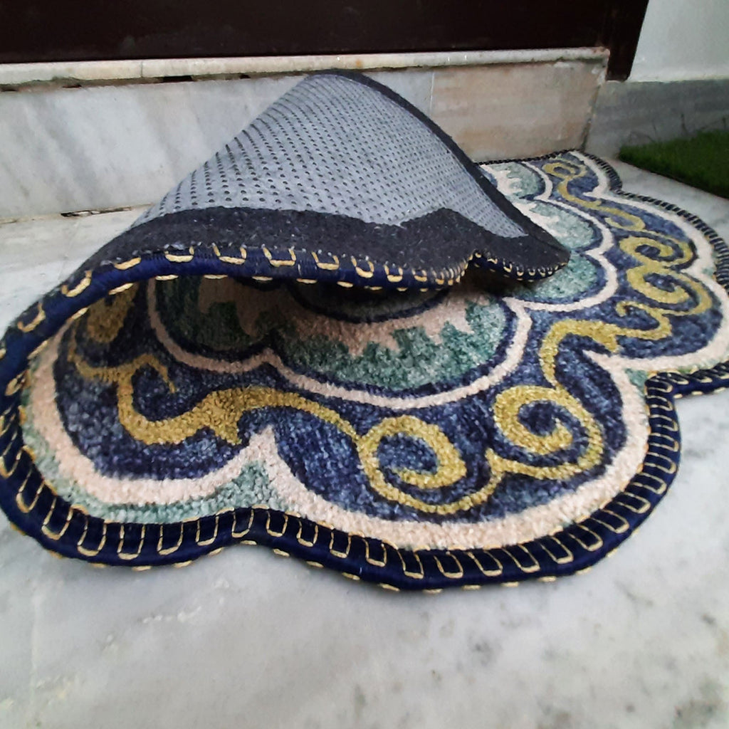 Avioni Home Floor Mats in Beautiful Rangoli Design | Semi Round Petals | Anti Slip, Durable & Washable | Outdoor & Indoor