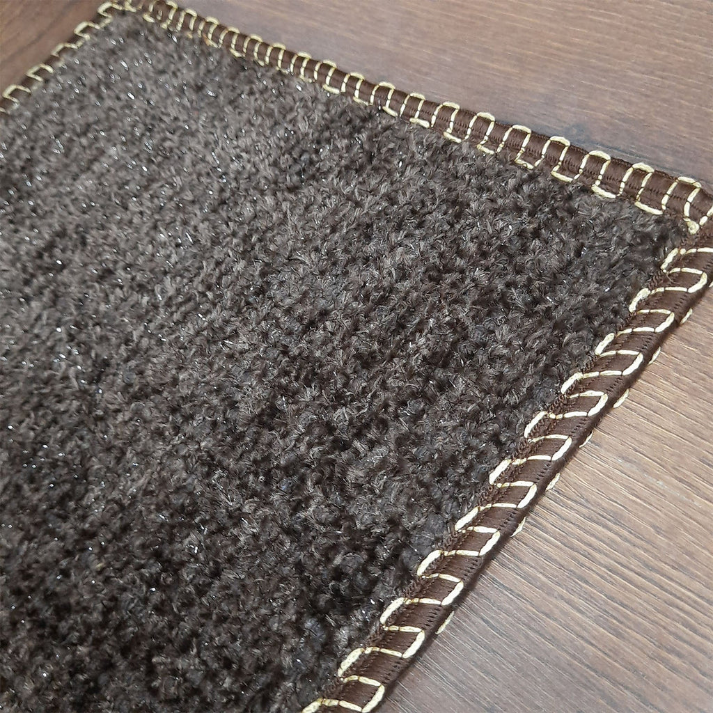 SET OF FOUR | Avioni SlipToGrip Universal Doormat | Coffee, Size 35cm x 55cm | Anti Slip, Durable & Washable | Outdoor & Indoor