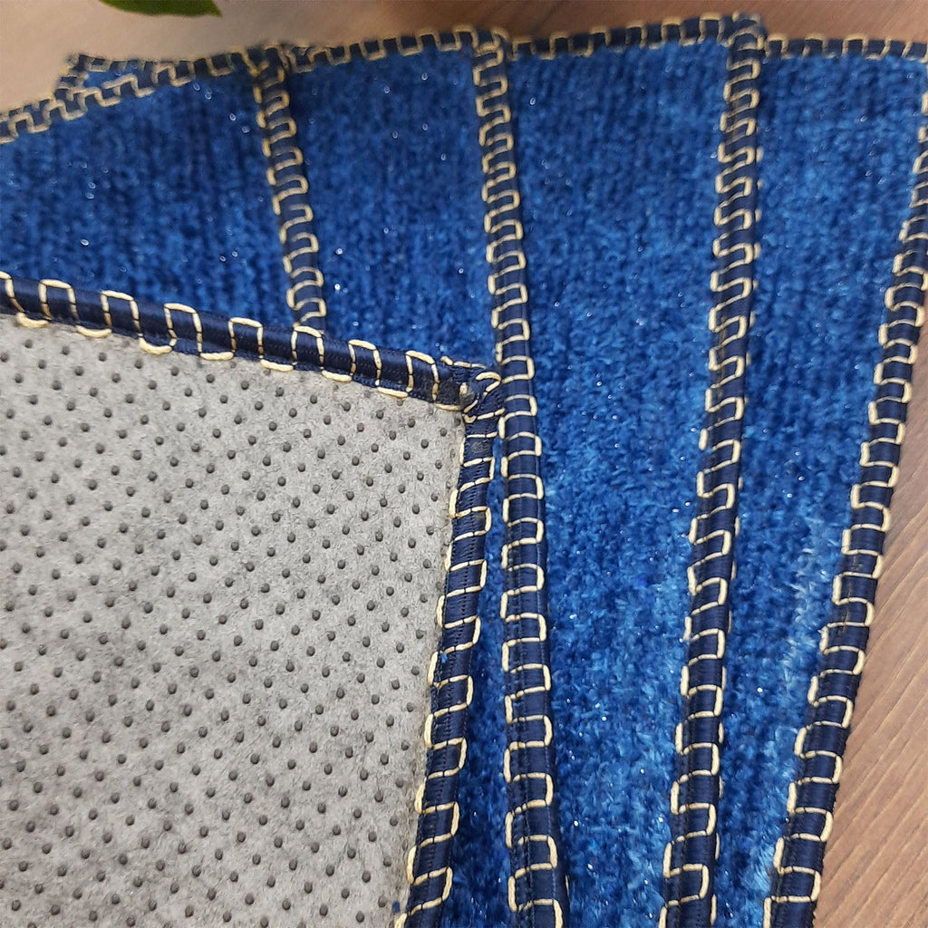 SET OF FOUR | Avioni SlipToGrip Universal Doormat | Blue, Size 35cm x 55cm | Anti Slip, Durable & Washable | Outdoor & Indoor