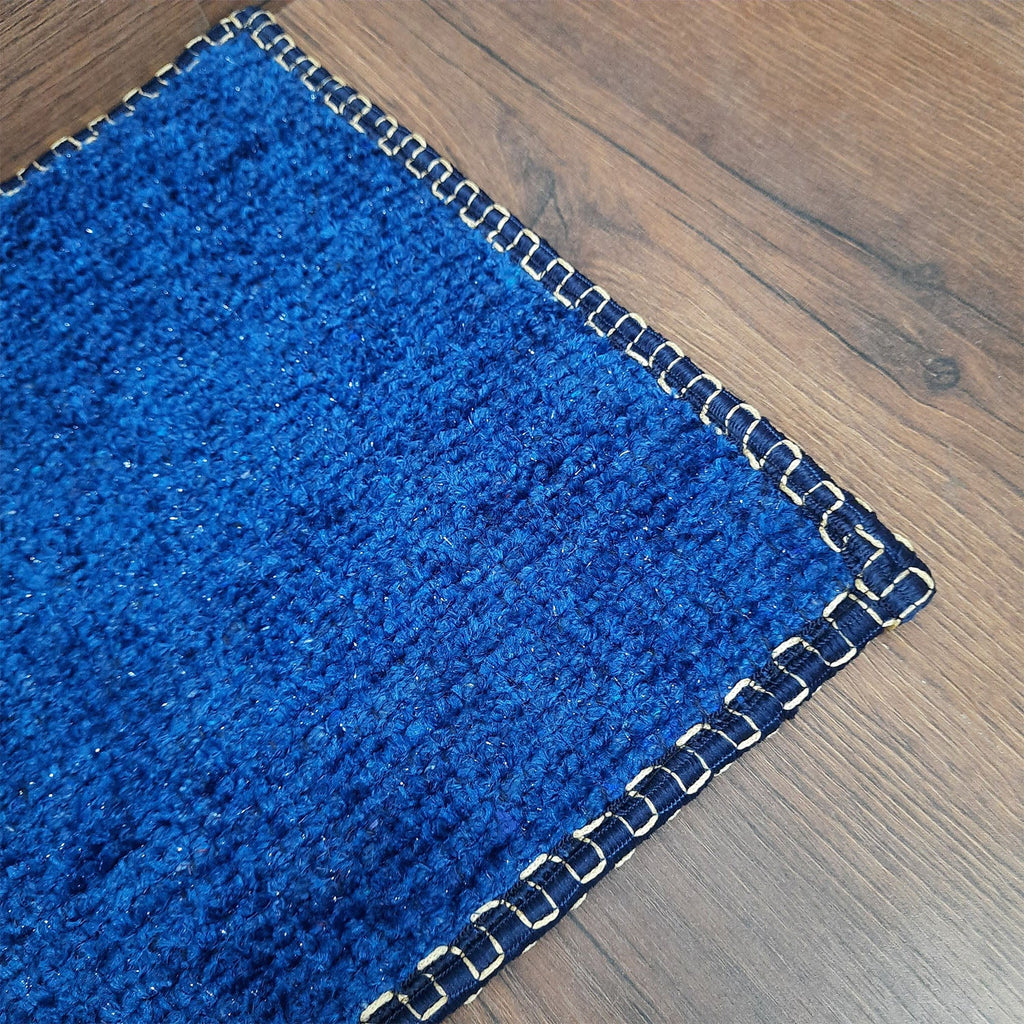 SET OF FOUR | Avioni SlipToGrip Universal Doormat | Blue, Size 35cm x 55cm | Anti Slip, Durable & Washable | Outdoor & Indoor