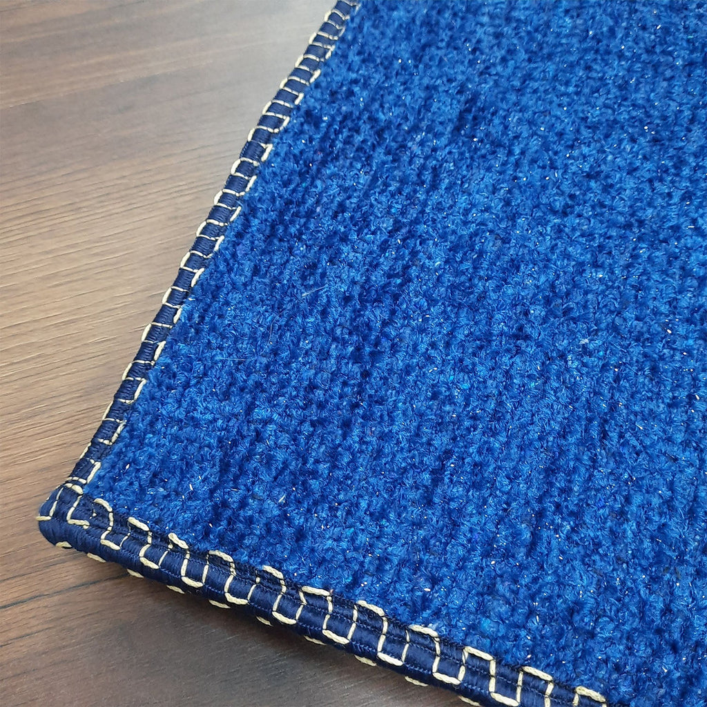 SET OF FOUR | Avioni SlipToGrip Universal Doormat | Blue, Size 35cm x 55cm | Anti Slip, Durable & Washable | Outdoor & Indoor