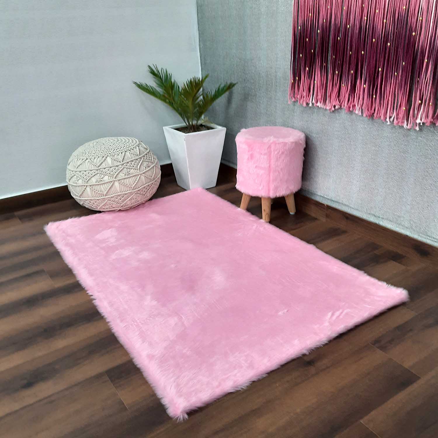 Soft Shaggy Premium Super Soft Luxury Rugs  Faux Fur– Pink – Avioni Carpets