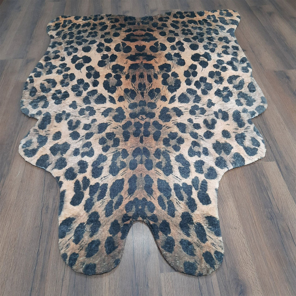 Avioni Home Faux Fur Exotic Animal Area Rug | Leopard Print-150cm x 210cm (~5Feet x 7Feet)