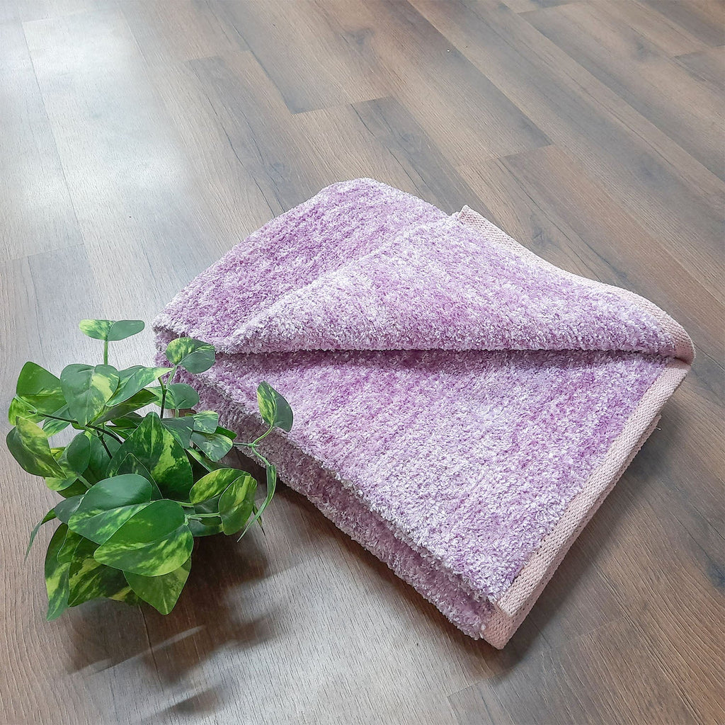 Avioni Lux Handloom Chenille Solid Durries- Pink-Purple-120cm x 180cm (~4×6 Feet)