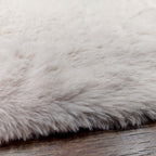 Loomkart – Avioni Ultra Soft Cozy Fluffy Faux Fur White Fur Rug – White / Cream- Easily Hand Washable – Bedside/Hallway/Pooja Room- 60X150cm